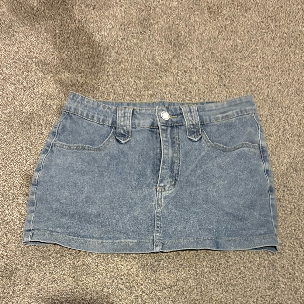 Summer sexy slim washed denim Mini skirt